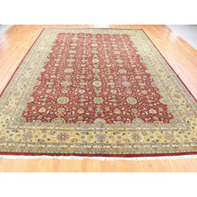 Load image into Gallery viewer, 12&#39;3&quot;x17&#39;9&quot; Rust Red, Hereke Design with All Over Design, 300 KPSI Hand Made, Wool and Silk Hand Knotted, Oversized Oriental Rug FWR481320