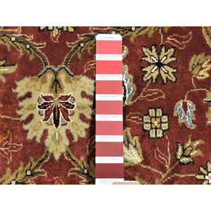 12'3"x17'9" Rust Red, Hereke Design with All Over Design, 300 KPSI Hand Made, Wool and Silk Hand Knotted, Oversized Oriental Rug FWR481320