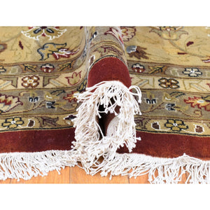 12'3"x17'9" Rust Red, Hereke Design with All Over Design, 300 KPSI Hand Made, Wool and Silk Hand Knotted, Oversized Oriental Rug FWR481320