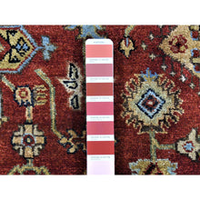 Load image into Gallery viewer, 11&#39;9&quot;x14&#39;10&quot; Rust Red, Karajeh with Geometric Medallions Design, Hand Knotted Pure Wool, Oversized Oriental Rug FWR481332