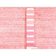 Load image into Gallery viewer, 2&#39;6&quot;x17&#39;9&quot; Soft Pink, Modern Grass Design Gabbeh, Handmade Wool and Silk Hand Loomed, XL Runner Oriental Rug FWR481452