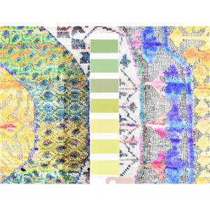 Lime Oriental Rug, Carpets, Handmade, Montana USA.