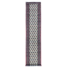 Load image into Gallery viewer, 2&#39;10&quot;x13&#39;2&quot; Ivory, Tribal Northwest Persian with Repetitive Boteh Design, Pure Wool Hand Knotted, Runner Oriental Rug FWR481530
