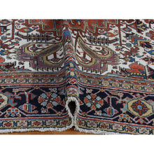Load image into Gallery viewer, 9&#39;6&quot;x12&#39;9&quot;Brick Red, Antique Persian Heriz, Excellent Condition, Clean, Sides and Edges Professionally Secured, Hand Knotted, Pure Wool Oriental Rug FWR481554