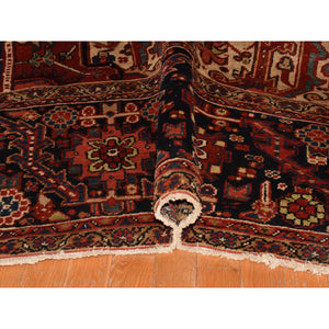 11'5"x16'6" Brick Red Antique Persian Heriz, XL, Good Condition, Hand Knotted Pure Wool Oriental Rug FWR481566