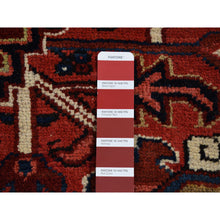 Load image into Gallery viewer, 11&#39;5&quot;x16&#39;6&quot; Brick Red Antique Persian Heriz, XL, Good Condition, Hand Knotted Pure Wool Oriental Rug FWR481566