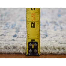 Load image into Gallery viewer, 2&#39;6&quot;x9&#39;8&quot; Light Gray Fine Jacquard Hand Loomed Modern Wool and Art Silk Runner Oriental Rug FWR481644