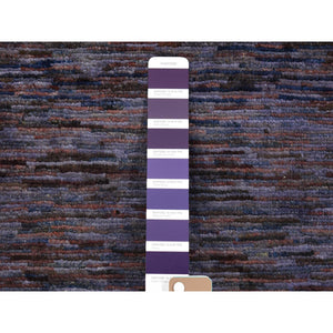 3'6"x4'9" Purple, Peshawar Gabbeh Overdyed, Natural Dyes 100% Wool Hand Knotted, Oriental Rug FWR481776