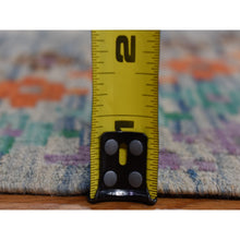 Load image into Gallery viewer, 10&#39;2&quot;x13&#39;7&quot; Colorful, Hand Woven Afghan Maimana Kilim with Zig Zag Design, Veggie Dyes Pure Wool, Oriental Rug FWR481818