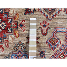 Load image into Gallery viewer, 8&#39;4&quot;x10&#39;2&quot; Camel Color, Afghan Super Kazak with Geometric Design, Shiny and Vibrant Wool, Hand Knotted Oriental Rug FWR481938