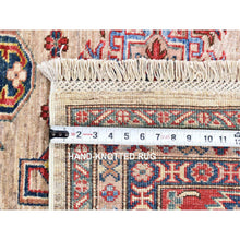 Load image into Gallery viewer, 8&#39;4&quot;x10&#39;2&quot; Camel Color, Afghan Super Kazak with Geometric Design, Shiny and Vibrant Wool, Hand Knotted Oriental Rug FWR481938