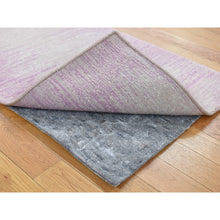 Load image into Gallery viewer, 2&#39;2&quot;x3&#39;3&quot; Pink with Touches of Ivory, Thick and Plush, Pure Wool Only, Striae Design, Hand Knotted Oriental Rug FWR482148