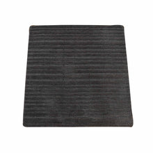 Load image into Gallery viewer, 2&#39;x2&#39; Black, Modern Design, Hi and Lo, Textured Wool, Hand Loomed, Sample Fragment, Mat Oriental Rug FWR482166