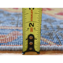 Load image into Gallery viewer, 2&#39;1&quot;x2&#39;1&quot; Denim Blue, Zero Pile, Mamluk, 100% Wool, Shaved Low, Hand Knotted, Sample Fragment, Square Oriental Rug FWR482220
