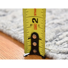 Load image into Gallery viewer, 2&#39;x2&#39; Light Gray, Jacquard, Hand Loomed, Modern Design, Wool with Textured Pile, Sample Fragment, Oriental Rug FWR482454