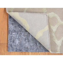 Load image into Gallery viewer, 2&#39;x2&#39; Tan Color, Wool and Silk, Nepali, Hand Knotted, Modern Design, Sample Fragment, Oriental Rug FWR482460