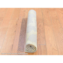 Load image into Gallery viewer, 2&#39;x2&#39; Tan Color, Wool and Silk, Nepali, Hand Knotted, Modern Design, Sample Fragment, Oriental Rug FWR482460