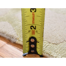 Load image into Gallery viewer, 2&#39;x2&#39; Tan Color, Wool and Silk, Nepali, Hand Knotted, Modern Design, Sample Fragment, Oriental Rug FWR482460