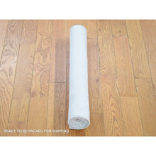 Load image into Gallery viewer, 2&#39;x3&#39; Ivory, Plant Based Silk, Hand Loomed, Modern Design, Mat Oriental Rug FWR482586