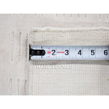Load image into Gallery viewer, 2&#39;x3&#39; Ivory, Plant Based Silk, Hand Loomed, Modern Design, Mat Oriental Rug FWR482586