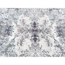 Load image into Gallery viewer, 9&#39;x11&#39;8&quot; Ivory with a Mix of Black, Wool and Silk, Transitional Design, Hand Knotted, Oriental Rug FWR482658