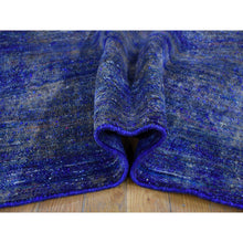 Load image into Gallery viewer, 8&#39;9&quot;x12&#39; Purple with Gold, Modern Design, Sari Silk, Hand Knotted, Oriental Rug FWR482676