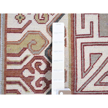 Load image into Gallery viewer, 2&#39;x2&#39;2&quot; Ivory, Khotan Design Zero Pile, Hand Knotted Pure Wool, Sample Fragment, Mat Square Oriental Rug FWR482784