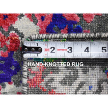 Load image into Gallery viewer, 2&#39;x2&#39;1&quot; Gray, Modern Design, Sari Silk with Textured Wool Hand Knotted, Sample, Mat Square Oriental Rug FWR482814