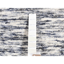 Load image into Gallery viewer, 1&#39;10&quot;x2&#39; Salt and Pepper, Modern Design, Silk with Textured Wool, Hand Loomed, Sample Fragment, Oriental Rug FWR482820