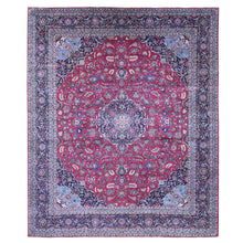 Load image into Gallery viewer, 14&#39;2&quot;x17&#39;2&quot; Cherry Red, Vintage Persian Kashan, Mint Condition, Full Pile, Clean and Soft, Rare XL Squarish Size, Hand Knotted, Pure Wool Oriental Rug FWR483012