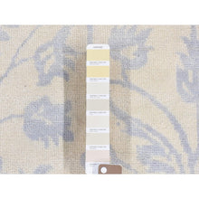Load image into Gallery viewer, 8&#39;x9&#39;10&quot; Gray on Beige, Lotus and Tulip Flower Design, Tone on Tone, Hand Knotted, Pure Wool Oriental Rug FWR483018