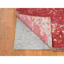 Load image into Gallery viewer, 15&#39;3&quot;x16&#39;6&quot; Imperial Red, Modern Abstract Galaxy Design Persian Knot, Pure Soft Wool Hand Knotted, XL Square Oriental Rug FWR483090