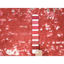 Load image into Gallery viewer, 15&#39;3&quot;x16&#39;6&quot; Imperial Red, Modern Abstract Galaxy Design Persian Knot, Pure Soft Wool Hand Knotted, XL Square Oriental Rug FWR483090