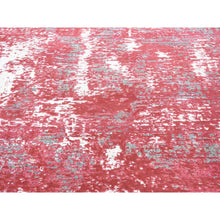 Load image into Gallery viewer, 15&#39;3&quot;x16&#39;6&quot; Imperial Red, Modern Abstract Galaxy Design Persian Knot, Pure Soft Wool Hand Knotted, XL Square Oriental Rug FWR483090