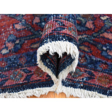 Load image into Gallery viewer, 7&#39;x9&#39;6&quot; Midnight Blue, Antique Persian Mahal With Extensive Wear, Distressed Pure Wool Hand Knotted, Oriental Rug FWR483186
