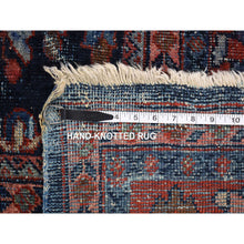 Load image into Gallery viewer, 7&#39;x9&#39;6&quot; Midnight Blue, Antique Persian Mahal With Extensive Wear, Distressed Pure Wool Hand Knotted, Oriental Rug FWR483186