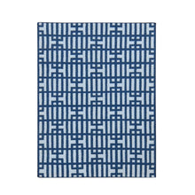 Load image into Gallery viewer, 5&#39;2&quot;x7&#39; Yale Blue, Kilim Geometric Design Flat Weave, Hand Woven Organic Wool, Reversible Oriental Rug FWR483198