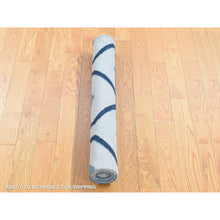 Load image into Gallery viewer, 2&#39;7&quot;x6&#39; Ivory, Soft Wool Hand Woven, Kilim Geometric Design Flat Weave, Reversible Runner Oriental Rug FWR483252