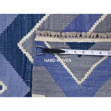 Load image into Gallery viewer, 5&#39;8&quot;x7&#39;10&quot; Colorful, Flat Weave Vegetable Dyes, Soft Wool Hand Woven, Afghan Kilim with Chevron Design, Reversible Oriental Rug FWR483312
