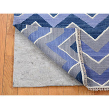 Load image into Gallery viewer, 5&#39;9&quot;x8&#39; Colorful, Afghan Kilim with Chevron Design Flat Weave Vegetable Dyes, Organic Wool Hand Woven, Reversible Oriental Rug FWR483318