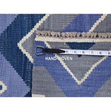 Load image into Gallery viewer, 5&#39;9&quot;x8&#39; Colorful, Afghan Kilim with Chevron Design Flat Weave Vegetable Dyes, Organic Wool Hand Woven, Reversible Oriental Rug FWR483318
