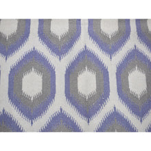 Load image into Gallery viewer, 4&#39;x6&#39; Silver Gray, Hand Woven Kilim Geometric Design, Flat Weave Soft Wool, Reversible Oriental Rug FWR483342