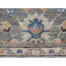 Load image into Gallery viewer, 3&#39;2&quot;x3&#39;2&quot; Ash Gray, Supple Collection Thick and Plush, Organic Wool Hand Knotted, Oushak Design Sample Fragment, Square Oriental Rug FWR483378