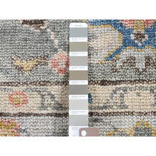 Load image into Gallery viewer, 3&#39;2&quot;x3&#39;2&quot; Ash Gray, Supple Collection Thick and Plush, Organic Wool Hand Knotted, Oushak Design Sample Fragment, Square Oriental Rug FWR483378