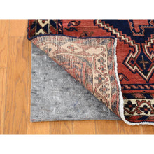 Load image into Gallery viewer, 5&#39;5&quot;x7&#39; Blush Red, Vintage Persian Bakhtiari with a Distinct Abrash, Full Pile, Pure Wool, Hand Knotted Oriental Rug FWR483420
