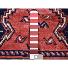 Load image into Gallery viewer, 5&#39;5&quot;x7&#39; Blush Red, Vintage Persian Bakhtiari with a Distinct Abrash, Full Pile, Pure Wool, Hand Knotted Oriental Rug FWR483420