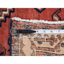 Load image into Gallery viewer, 5&#39;5&quot;x7&#39; Blush Red, Vintage Persian Bakhtiari with a Distinct Abrash, Full Pile, Pure Wool, Hand Knotted Oriental Rug FWR483420