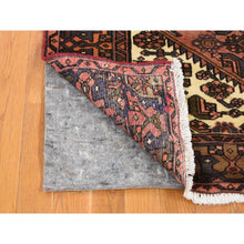 Load image into Gallery viewer, 4&#39;x7&#39; Peach Color, New Persian Hamadan with Anchor Medallion Design, Natural Wool Hand Knotted Oriental Rug FWR483444