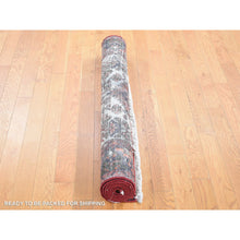 Load image into Gallery viewer, 4&#39;x7&#39; Peach Color, New Persian Hamadan with Anchor Medallion Design, Natural Wool Hand Knotted Oriental Rug FWR483444