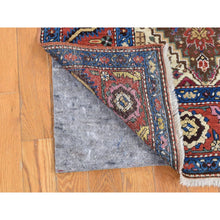 Load image into Gallery viewer, 3&#39;x13&#39;6&quot; Almond Brown, Antique Persian Bakshaish, Excellent Condition, Hand Knotted, Pure Wool Runner Oriental Rug FWR483552